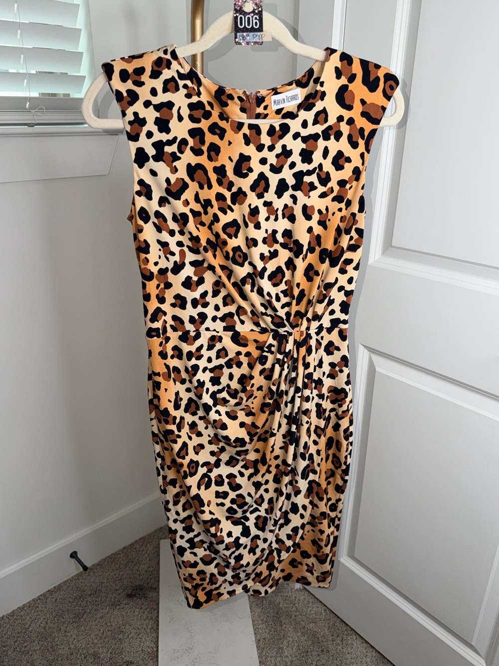 6. Marvin Richards Cheetah Print Knoted Body Con Dress
